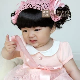 Детская челка, повязка на голову, детский парик, красный наряд маленькой принцессы, аксессуар для волос, в корейском стиле, 3-4-5-6 мес., 1-2 лет