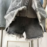 Штаны, летние джинсы, свободный прямой крой, в корейском стиле