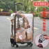Đàn ông và phụ nữ mô hình phổ quát bánh xe đòn bẩy hộp mềm mật khẩu hành lý đại học vải Oxford vali du lịch vải giá vali kéo loại to Va li