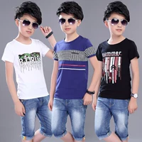 Áo thun bé trai ngắn tay hè 2018 new boy 5 trẻ em 6 cotton 7 từ bi 9 áo trẻ em lớn 11-13 tuổi áo phông cộc tay bé gái