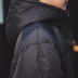 Trung bình áo dài dày Hàn Quốc phiên bản của người đàn ông đội mũ trùm đầu ấm áp áo khoác bông lỏng xu hướng quần áo áo bông áo khoác dịch vụ bánh mì áo khoác bò nam Bông