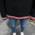 MRCYC vòng cổ áo thun áo len nam dài tay Hàn Quốc phiên bản màu đỏ lỏng màu đen sinh viên cá tính áo len áo triều Cardigan