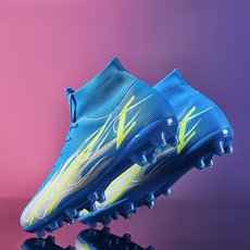 Обувь для регби 美式橄榄球鞋c罗cr7刺客足球鞋男女学生儿童高帮长碎tf钉成人青少