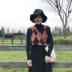 2018 mùa thu Hàn Quốc phiên bản của retro hoang dã England rhombic V-Cổ tay đan vest cao đẳng gió vest áo len phụ nữ Áo vest