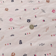 Воздушный слой 客供日单纯卡通棉双层夹棉空气层婴儿a类连体衣保温棉袄包被布料