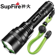 SupFire Shenhuo đèn pin C8 vua tầm xa sạc tự vệ chống nước nhà ngoài trời chiếu sáng LED