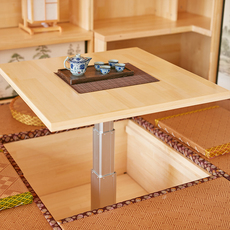Татами-подиум 日式升降机手动阳台地台升降器手摇和室升降台榻榻米餐升降桌家用