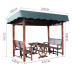 Nhà gỗ chống ăn mòn giá nho gazebo kệ ngoài trời đồ nội thất bằng gỗ rắn carbonized vườn leo hành lang hoa nho - Bàn ghế ngoài trời / sân nội thất ngoài trời Bàn ghế ngoài trời / sân