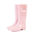 SLASHMODA Anh thời trang cao su giày giày nước nữ dễ thương mưa khởi động dành cho người lớn cao khởi động nước khởi động trượt ladies mưa khởi động