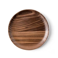 Tấm gỗ óc chó đen tròn hình chữ nhật trái cây tấm gỗ tròn khay trà tấm tấm gỗ rắn tấm gỗ nguyên bản - Tấm khay trà bằng gỗ lũa
