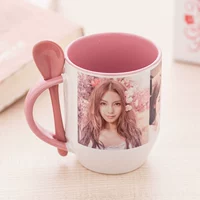 Белый внутренний порошок не меняет цвет и непосредственно отображает диаграмму+ложка