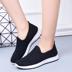 2017 mùa xuân và mùa hè mới của phụ nữ giày đơn tuổi Bắc Kinh giày vải của phụ nữ một chân phẳng với giản dị giày mềm hoang dã giày thấp Giày cắt thấp