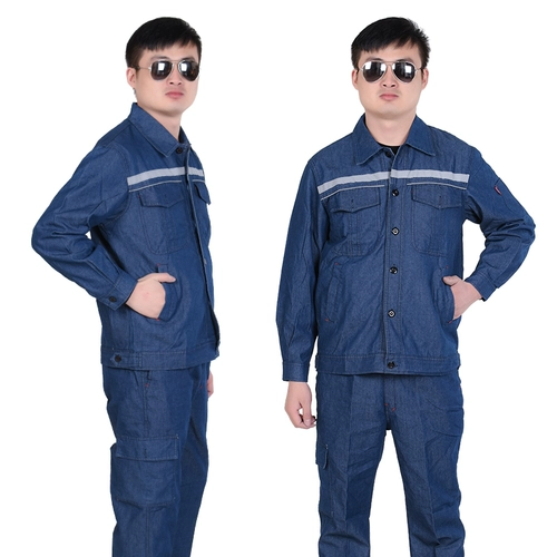 Летний тонкий джинсовый светоотражающий комбинезон