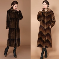 Giải phóng mặt bằng khuyến mãi mùa đông phong cách mới hiệu Haining fur phụ nữ cộng với dài nước mink coat toàn bộ mink coat áo khoác lông cừu