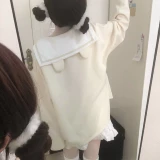 Оригинальная японская милая абрикосовая военно-морская куртка, с медвежатами