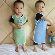 Baby dudou cotton mùa hè mỏng nam nữ túi ngủ backless điều hòa chống đá bởi tạp dề chăm sóc bụng trẻ