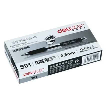 Deli Presidential Natural Pen S01 0,5 Нейтральная ручка S02 0,7 Нейтральная ручка 33388 Углеродное подписание ручка