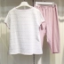 2018 new Nicole đồ ngủ phụ nữ mùa hè cotton ngắn tay quần phù hợp với dễ thương dịch vụ nhà giản dị mặc