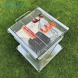 Кеман складной барбекю для гриля утолщенное уголь из нержавеющей стали.