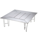 Koman открытый каминный стол из нержавеющей стали с узором для кемпинга, пикника, барбекю, съемный складной автомобильный столик для барбекю