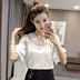 Xù tay áo thun voan nữ áo thun 2018 mới của Hàn Quốc phiên bản của chiếc áo sơ mi ngắn tay siêu cổ tích thanh lịch hoang dã áo sơ mi nhỏ thủy triều áo phông nữ đẹp Áo phông
