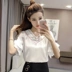 Xù tay áo thun voan nữ áo thun 2018 mới của Hàn Quốc phiên bản của chiếc áo sơ mi ngắn tay siêu cổ tích thanh lịch hoang dã áo sơ mi nhỏ thủy triều