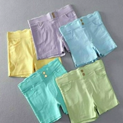 2016 mùa hè mới Hàn Quốc phiên bản của đường phố hoang dã cao đàn hồi quần âu quần kẹo quần short màu Slim khí nóng quần