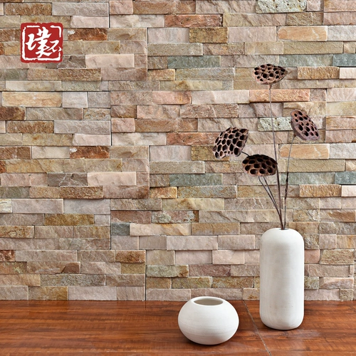 Натуральный культурный камень фоновый фон стена тибетская гостиная телевизионная крыльца северная стена плитка плитка вилла на открытом воздухе древняя стена Тибетс