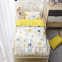 Bông ba mảnh vườn ươm bé chăn bông bé nhỏ bộ giường trẻ em có chứa lõi Liu Jiantao - Bộ đồ giường trẻ em ga giường cho bé trai