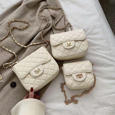 Сумка 网红小包包女2023流行新款潮韩版单肩百搭斜挎ins时尚菱格链条包