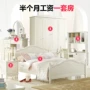 Bộ bàn ghế phòng ngủ kết hợp tủ quần áo hoàn chỉnh bộ phòng cưới tổng thể phòng ngủ bộ hoàn chỉnh của nhà mục vụ Hàn Quốc sáu bộ ban ghe dep