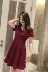 Váy nữ nhỏ nhắn Hàn Quốc 2019 hè mới quý cô khí chất v-cổ retro cạp cao eo thon - Váy eo cao Váy eo cao