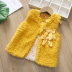 Áo vest bé gái 2019 thu đông mới Hàn Quốc cho bé gái vest vest vest trẻ em màu lông rắn hàng đầu - Áo ghi lê áo gile cho bé giá tốt Áo ghi lê