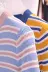 2018 đầu thu mới của phụ nữ phiên bản Hàn Quốc của áo len sọc màu Áo len bó sát - Áo / áo thun