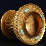 Huibao Buddha с чистым бронзовым трехслойным рисовым рисовым сокровищницами рисовые банки с тибетской буддийской поставкой восемь джиджиксианских тантра Тантрический Храм Поклонение