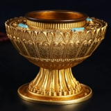 Huibao Buddha с чистым бронзовым трехслойным рисовым рисовым сокровищницами рисовые банки с тибетской буддийской поставкой восемь джиджиксианских тантра Тантрический Храм Поклонение