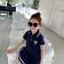 Cô gái mùa hè 2019 phiên bản Hàn Quốc của áo polo trường đại học ngắn tay áo thun dài tay váy trẻ em nước ngoài - Váy váy công chúa bé gái Váy