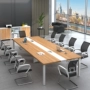Văn phòng bàn hội nghị bàn dài bảng đào tạo tấm hình chữ nhật nội thất văn phòng lớn và nhỏ hiện đại nhỏ gọn chiếc bàn dài - Phòng trẻ em / Bàn ghế ghế chống gù cho bé