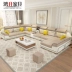 sofa vải gói kết hợp kích thước căn hộ phòng khách trang bị đầy đủ hiện đại Jane Yue Pibu nội thất mới sofa 2018 - Ghế sô pha
