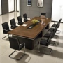 Bàn ghế văn phòng mới hình chữ nhật bàn họp văn phòng đơn giản hiện đại đàm phán kinh doanh bàn ghế kết hợp - Nội thất văn phòng ghế quỳ