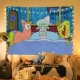 Ban Đầu Bạch Tuộc SpongeBob Hoạt Hình Treo Vải Trang Trí Tường Phòng Ngủ Sáng Tạo Nền Vải Dễ Thương Ngộ Nghĩnh Tấm Thảm thảm treo tường anime