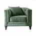 Kết hợp sofa đôi vải Mỹ Phòng khách 3 + 2 + 1 hiện đại tối giản nhỏ sofa xanh nhung mềm - Ghế sô pha các mẫu ghế sofa nhỏ gọn Ghế sô pha