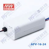 Мингвей водонепроницаемая светодиодная мощность APV-16-24 16W 24V0,67A [включая увеличение билетов на SF] весом 0,12 весит 0,12