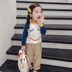 Bé trai và bé gái mặc áo len đáy quần mùa xuân hè trẻ em mỏng 1 quần áo 2 trẻ em 3 áo dài tay 4T áo 5 tuổi - Áo thun ao thun dai tay be gai Áo thun