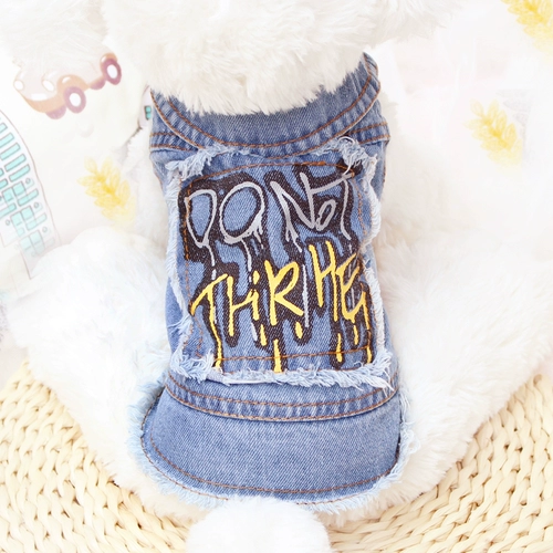 Chao Brand Cowboy Vest Vest Vest и осенняя одежда маленькая собака бикхиро Bumei Pet Dog Одежда кошка