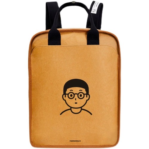 FINERWORLD Кожаный квадратный трендовый ретро школьный рюкзак для влюбленных подходит для мужчин и женщин, можно стирать