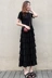2019 phụ nữ mới mùa hè Xia Xiu cao eo dài váy nữ màu đen là váy bánh mỏng - Váy dài Váy dài