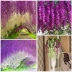 Mô phỏng Hoa Wisteria Mã hóa Cây mây Cây đám cưới Nhựa Fake Violet Trang trí nội thất Trần Mây - Hoa nhân tạo / Cây / Trái cây cây giả treo tường Hoa nhân tạo / Cây / Trái cây
