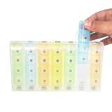 Таблетки на одну неделю 28 -Square -grid Self -Bounging Pills Color Color Oderly Medicine Box Box Portable легкая эрекция Бесплатная доставка