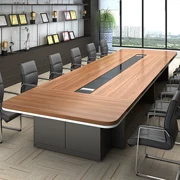 Quý Dương văn phòng nội thất bàn hội nghị bàn dài bàn hình chữ nhật đơn giản hiện đại đàm phán bàn hội nghị bàn ghế nhóm - Nội thất văn phòng